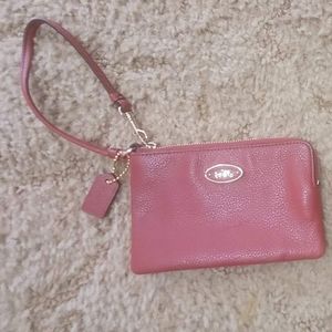 Red Coach wristlet